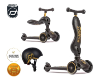 Scoot & Ride Highwaykick 1 Jeździk i hulajnoga +kask S-M Black&Gold LE - 1074474 - zdjęcie 2